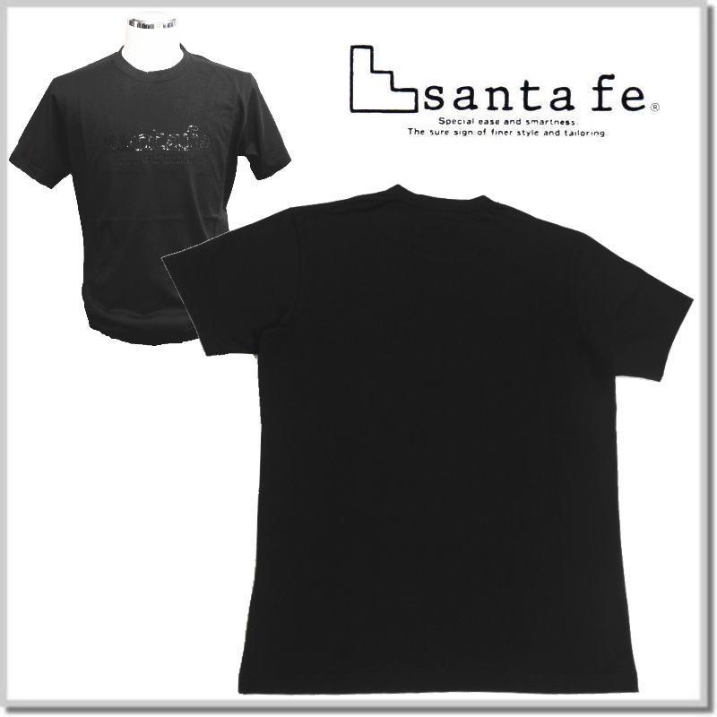 サンタフェ santa fe 天竺スパンコールロゴTシャツ 85803-18(BLACKxBLACK) 半袖Tシャツ カットソー｜five｜06