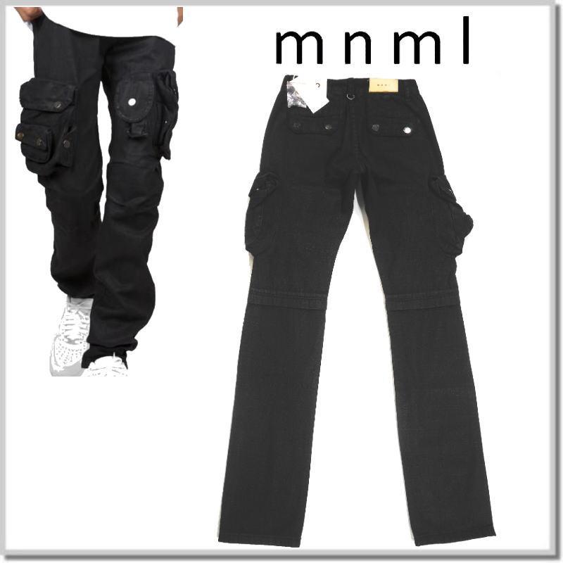 mnml ミニマル WAXED DENIM CARGO PANTS M2019 カーゴパンツ