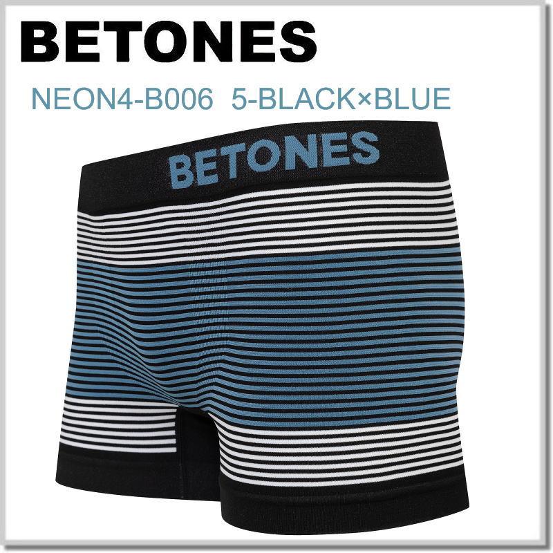 ビトーンズ BETONES アンダーウエアーNEON4-5BLACKxBLUE フリーサイズ メンズボクサーパンツ｜five｜02
