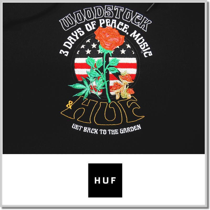 HUF（ハフ） ×WOODSTOCK【ハフ×ウッドストック】PULLOVER HOODIE BLACK