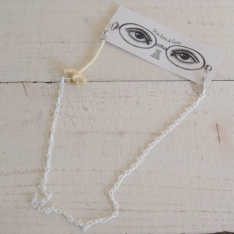 後払い手数料無料 Frou Frou De Sucre フルフルドシュクル アニマルとプラチェーンのグラスコード シロクマwh ゆうパケット対応商品です Wantannas Go Id