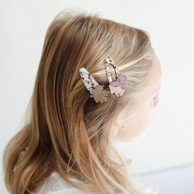 アレクサンドルドゥパリ クリップ ハート りぼん 大 ブラウン 茶色