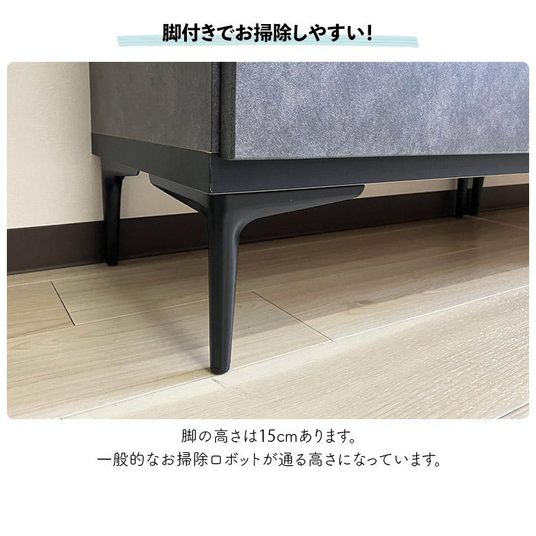 タンス チェスト ハイチェスト 80cm 5段 おしゃれ モダン シンプル 引き出し 脚付き 石目調 ストーン調 国産 スライドレール付き_5