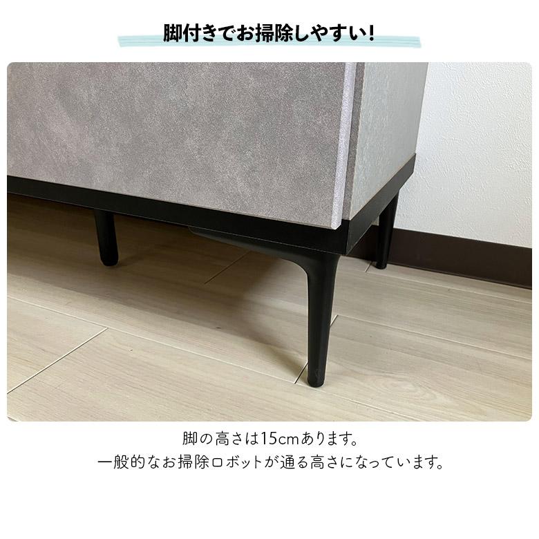チェスト ハイチェスト 120cm 3段 おしゃれ モダン シンプル 引き出し 脚付き 国産 日本製 スライドレール付き ブラック グレー_5