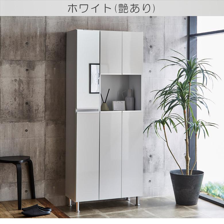 未来商会 靴箱 下駄箱 玄関収納 木製 薄型 ミラー付き おしゃれ 収納