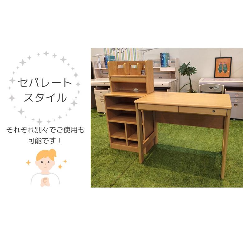 学習机 シンプル 学習デスク デスクセット おしゃれ 3点セット 幅95 ワークデスク 上棚 書棚３点 95cm幅 机 勉強机 パソコンデスク リモートデスク_7