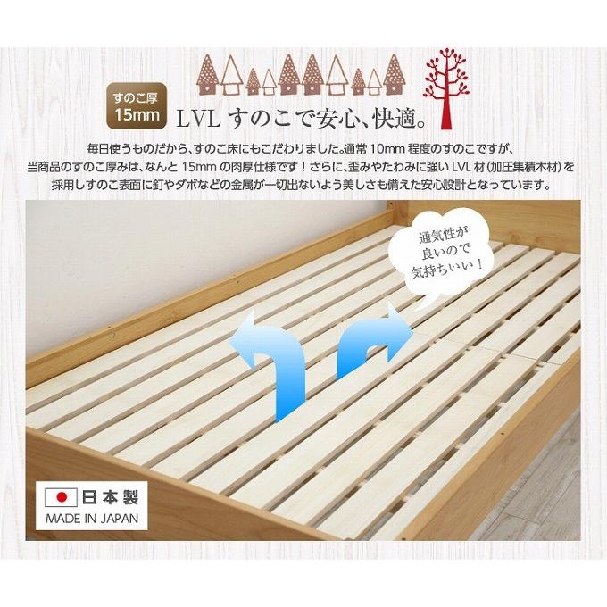 未来商会 ロフトベッド キャスター付き ミドルタイプ 机付き システム