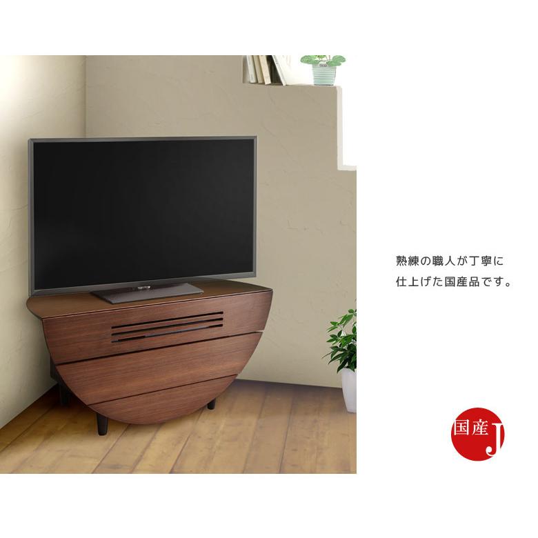 美品 ナチュラル木目ローボード テレビ台 幅90cm 北欧風 　250720-9 国産 日本製 テレビ台 おしゃれ 無垢 190 大川家具 完成品 テレビ