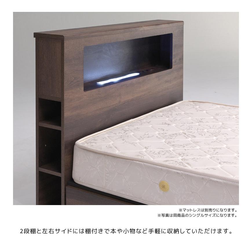 未来商会 セミダブルベッド 宮付き ベッド ベッドフレーム led 未来商会 セミダブルベッド 宮付き ベッド ベッドフレーム led