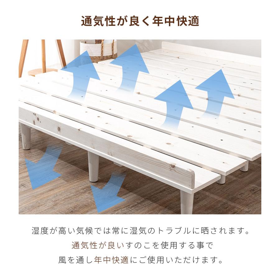 未来商会 ワイドダブルベッド すのこベッド マットレス付き ベッド