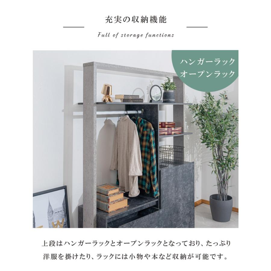 ベッドフレーム すのこ ハンガーラック システムベッド デスクラック セット ラック デスク 引き出し ２杯 大容量収納 コンパクト すのこ床板_14