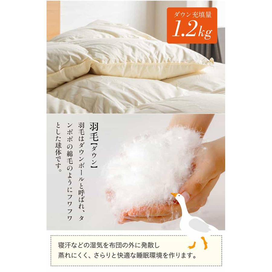 羽毛布団 150cm x 210cm 未来商会 掛け布団 羽毛布団 150×210cm 単品 シングルロングサイズ