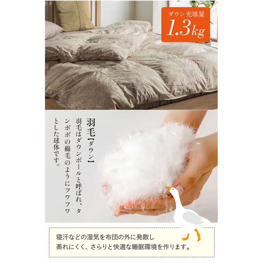 未来商会 掛け布団 羽毛布団 190×210cm 単品 ダブルロングサイズ
