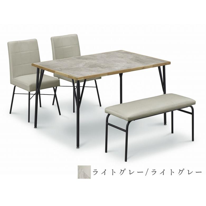 ダイニングテーブルセット 120cm幅 おしゃれ シンプル ダイニング ベンチセット 4点セット 4人掛け 幅120 アカシア材 石目調 メラミン貼り