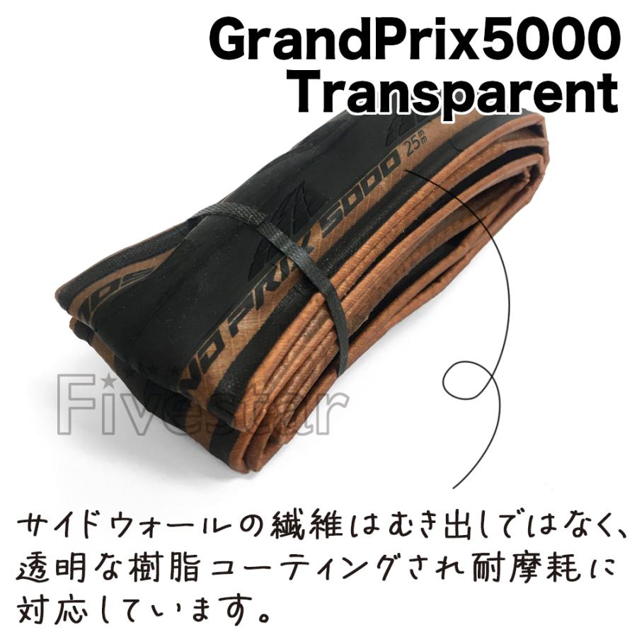 グランプリ 5000 コンチネンタル タイヤ 25c 700C トランスペアレント 