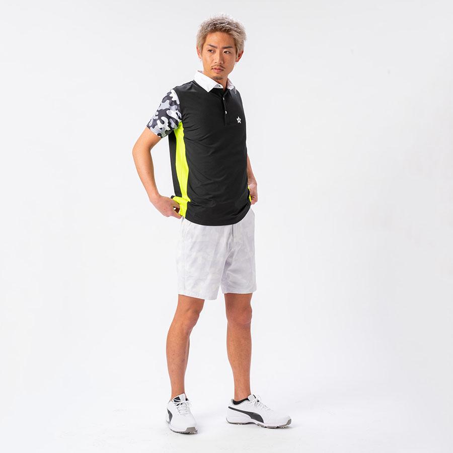 ハーフパンツ ゴルフ メンズ 夏 ショートパンツ ストレッチ ゴルフウェア ファイブスター おしゃれ シンプル 40代 50代 迷彩柄 ナイロン ホワイト アウトレット | FIVE STAR（ゴルフ） | 02