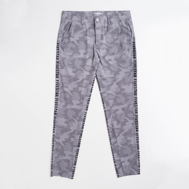 ロングパンツ ゴルフウェア メンズ ストレッチ パンツ サイドロゴ ゴルフ カモ 迷彩柄 グレー レディース ユニセックス 春 夏 秋 ファイブスター アウトレット | FIVE STAR（ゴルフ） | 05