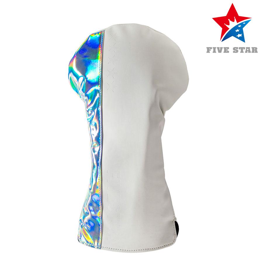 ドライバー ヘッドカバー ゴルフ ドライバー用 メンズ ホワイト 白 ファイブスター おしゃれ シンプル エンボス ホログラム ミラー ミラー加工 | FIVE STAR（ゴルフ）