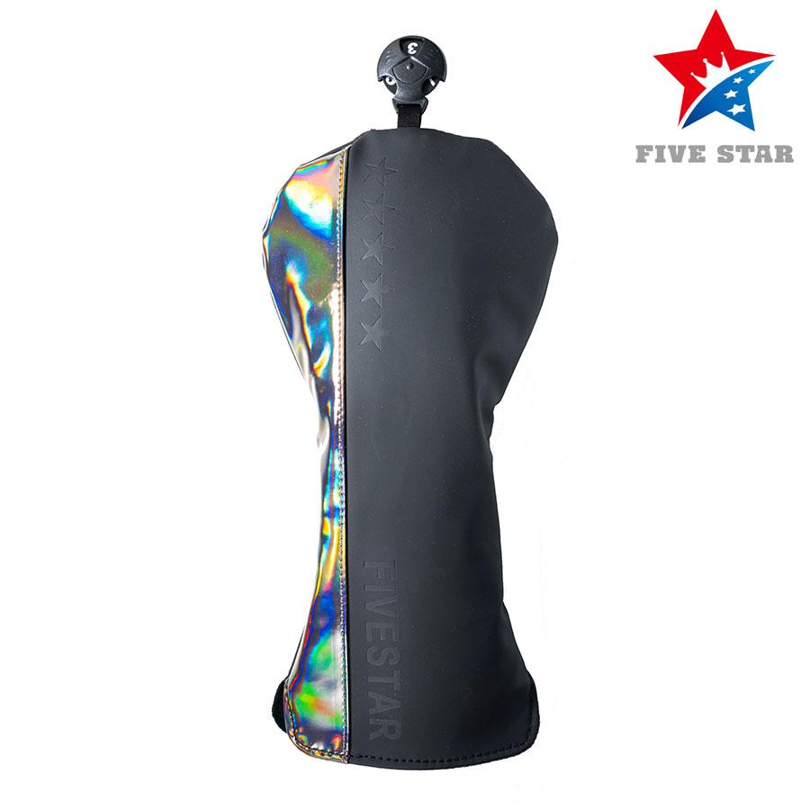 ヘッドカバー ゴルフ フェアウェイ用 エンボス ホログラム ミラー ミラー加工 ブラック 黒 おしゃれ シンプル ファイブスター | FIVE STAR（ゴルフ）