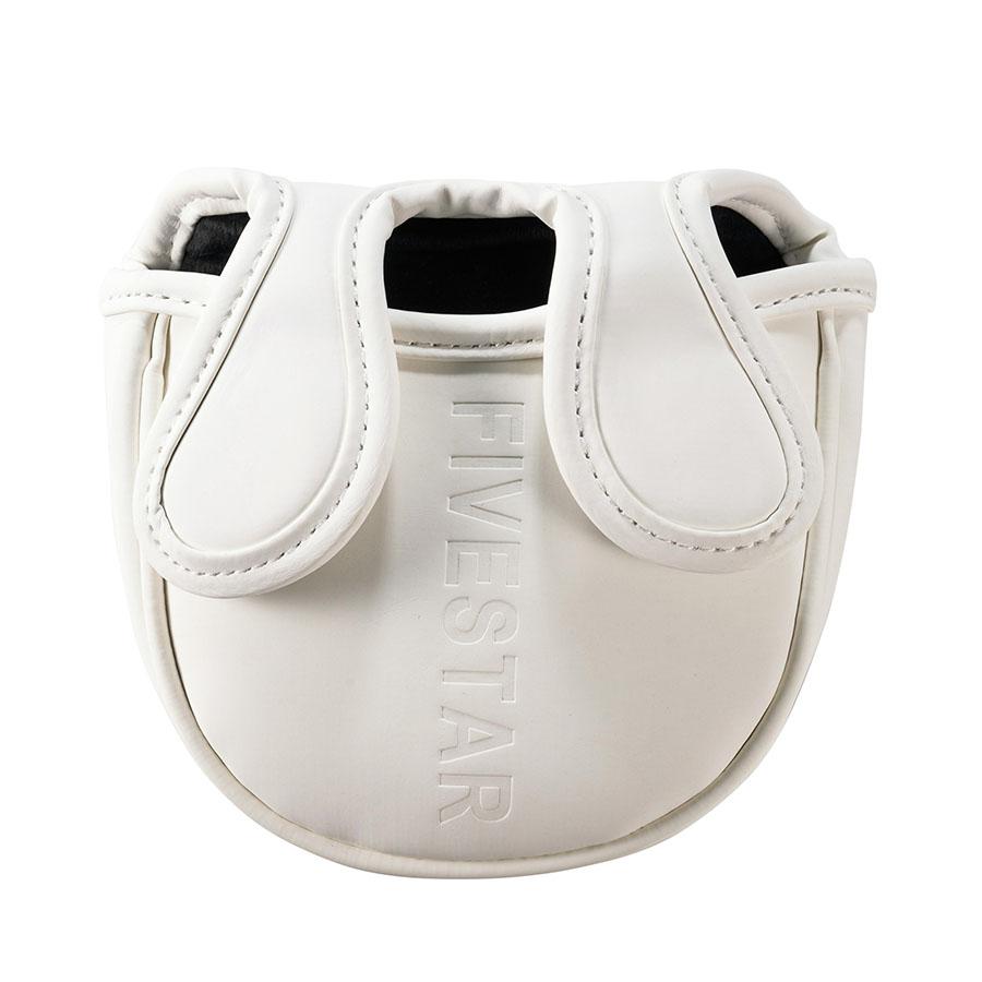 パター ヘッドカバー ゴルフ パター用 マレット型 メンズ パターカバー ホワイト 白 ファイブスター おしゃれ シンプル エンボス ホログラム ミラー ミラー加工 | FIVE STAR（ゴルフ） | 01