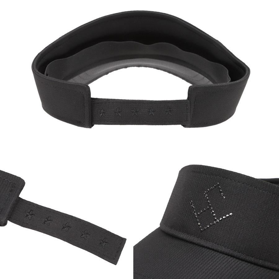 PXG ストーン付きロゴ 黒 ゴルフバイザー PXG ストーン付きロゴ