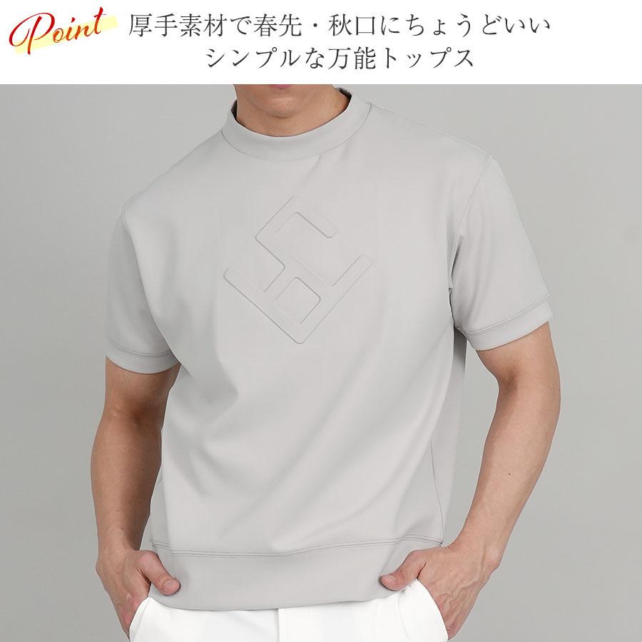 FIVE STAR モックネック ゴルフ メンズ 春 シャツ 半袖 厚手