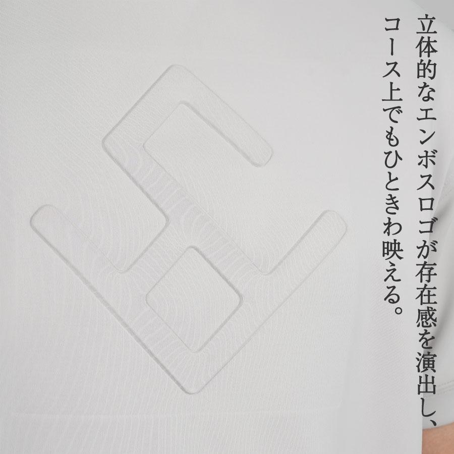 モックネック ゴルフ メンズ 春 シャツ 半袖 厚手 ストレッチ ゴルフウェア ファイブスター おしゃれ シンプル 40代 50代 ゴルフシャツ ロゴ エンボス | FIVE STAR（ゴルフ） | 04