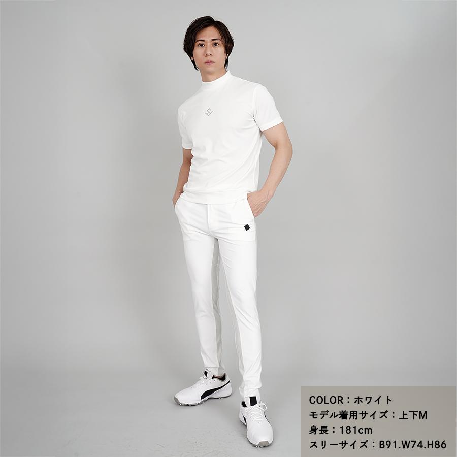 モックネック ゴルフウェア メンズ 半袖 シャツ ストレッチ バックプリント 吸水速乾 UVカット ゴルフ レディース ユニセックス 春 夏 星 ファイブスター | FIVE STAR（ゴルフ） | 06