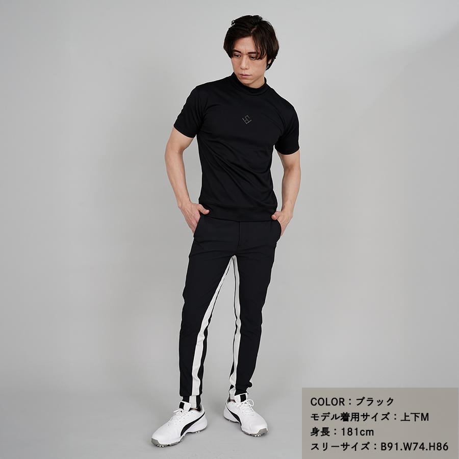 モックネック ゴルフウェア メンズ 半袖 シャツ ストレッチ バックプリント 吸水速乾 UVカット ゴルフ レディース ユニセックス 春 夏 星 ファイブスター | FIVE STAR（ゴルフ） | 07