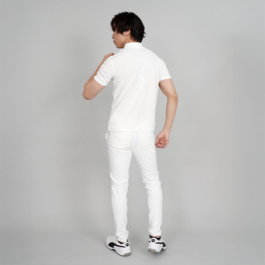 モックネック ゴルフウェア メンズ 半袖 シャツ ストレッチ バックプリント 吸水速乾 UVカット ゴルフ レディース ユニセックス 春 夏 星 ファイブスター | FIVE STAR（ゴルフ） | 09