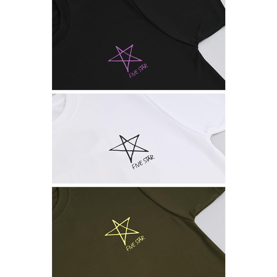Tシャツ ゴルフウェア メンズ レディース 半袖 吸水速乾 紫外線カット ドライシルキータッチ カートロゴ シンプル おしゃれ 星 ファイブスター | FIVE STAR（ゴルフ） | 09