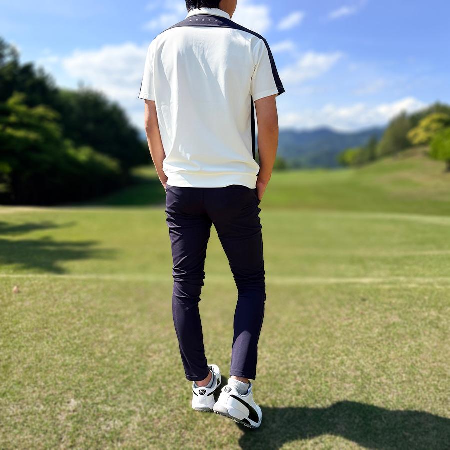 ロングパンツ ゴルフ メンズ ゴルフウェア パンツ 夏 ストレッチ ゴルフパンツ ファイブスター おしゃれ シンプル 40代 50代 サイドライン ペイズリー柄 切替 | FIVE STAR（ゴルフ） | 04