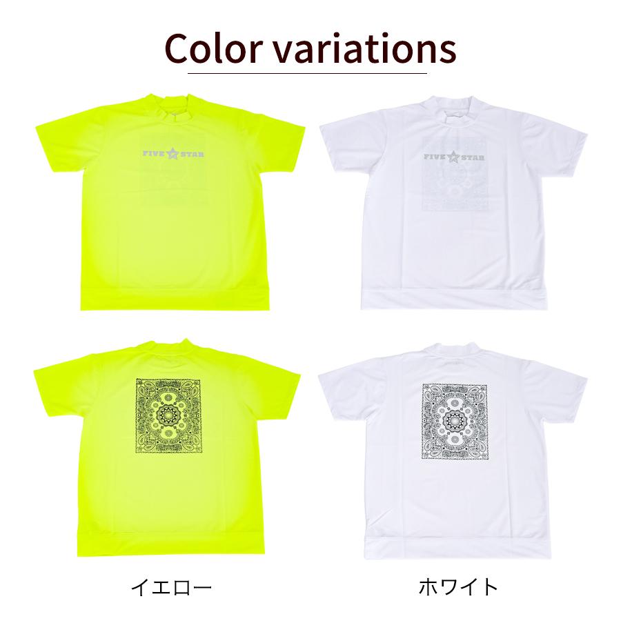 FIVE STAR モックネック ゴルフ メンズ 半袖 シャツ ゴルフウェア 夏