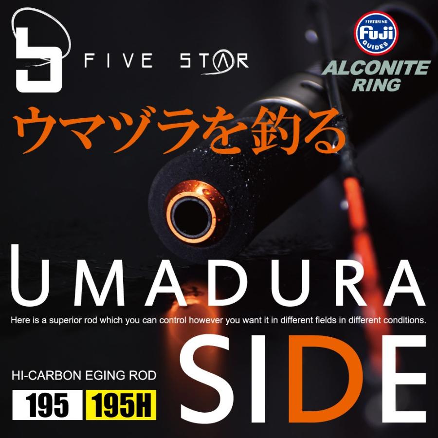 繊細なアタリを感じ取る UMADURA SIDE 195H/ウマヅラサイド/船釣り/FIVE STAR/ファイブスター