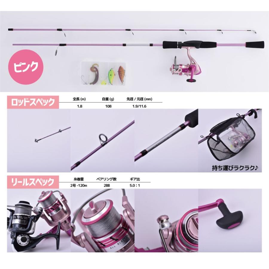 カップルで持ちたいピンクと黒！ALL BLACK BASS SET/オールブラックバスセット/スピニング/FIVESTAR/ファイブスター | FIVE STAR（釣り） | 06