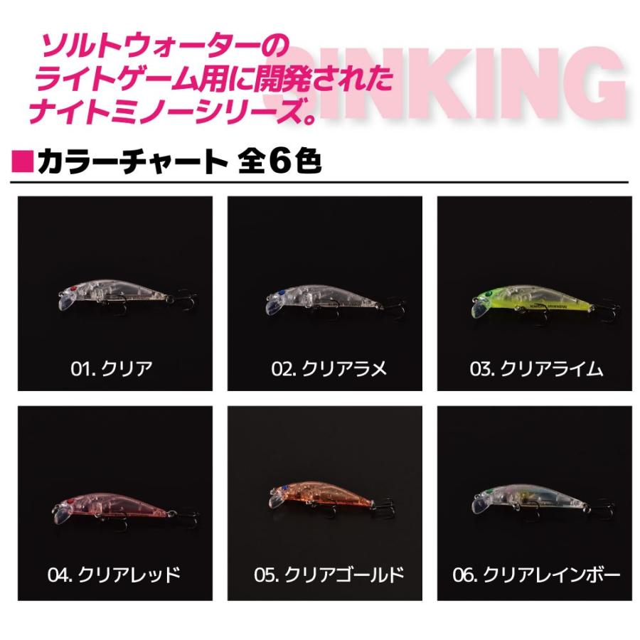 よたよたアクションが効く Salza Knight Minnow Sinking ソルザ ナイトミノー シンキング アジ メバル Five Star ファイブスター ネコポス対応 5 Five Star Store 通販 Yahoo ショッピング