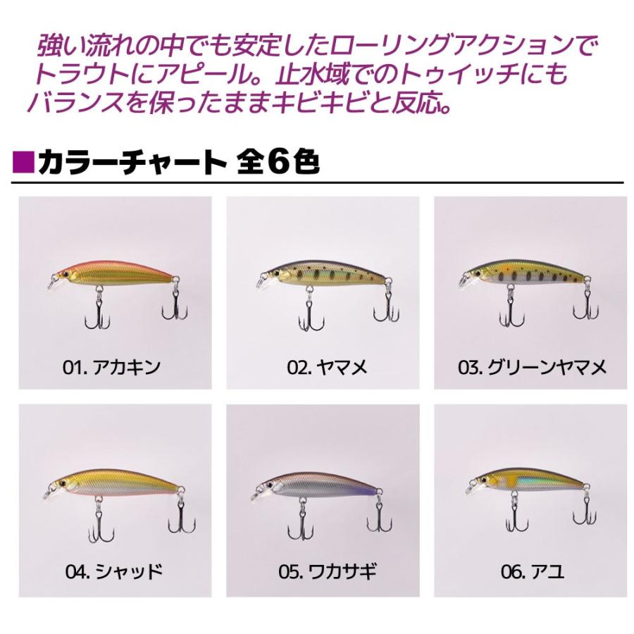 安定力抜群！TROUTEX JUST MINNOW F/トラウテックス ジャストミノー フローティング/トラウト/ルアー/FIVESTAR/ファイブスター[ネコポス対応：5] | FIVE STAR（釣り） | 01