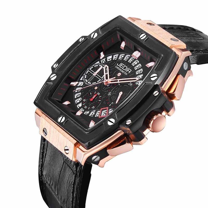 人気メーカー・ブランド 腕時計 メンズ ウォッチ 輸入雑貨 未使用 新品 メンズ時計 ブラック×ゴールド スクエア クォーツ腕時計 腕時計