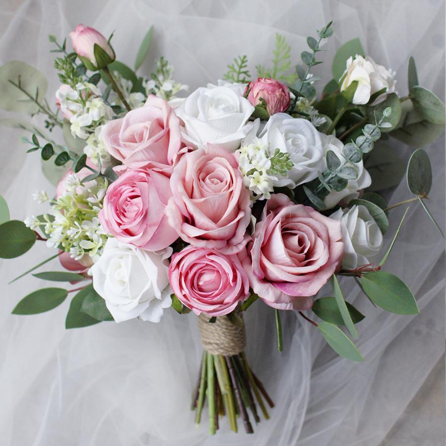 送料無料 22新品 ウエディングブーケ 結婚式 バラ造花 花飾り 花束 ウェディング用