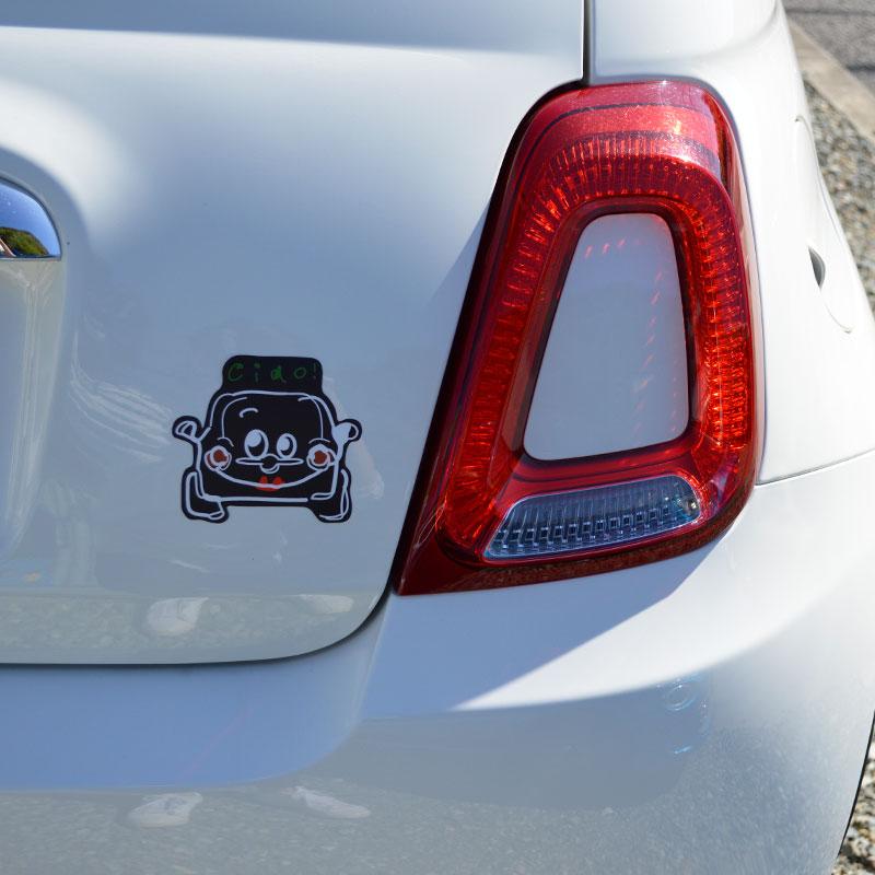 FJファクトリー オリジナル ステッカー 大(車型)・小(丸形) 各1枚づつ