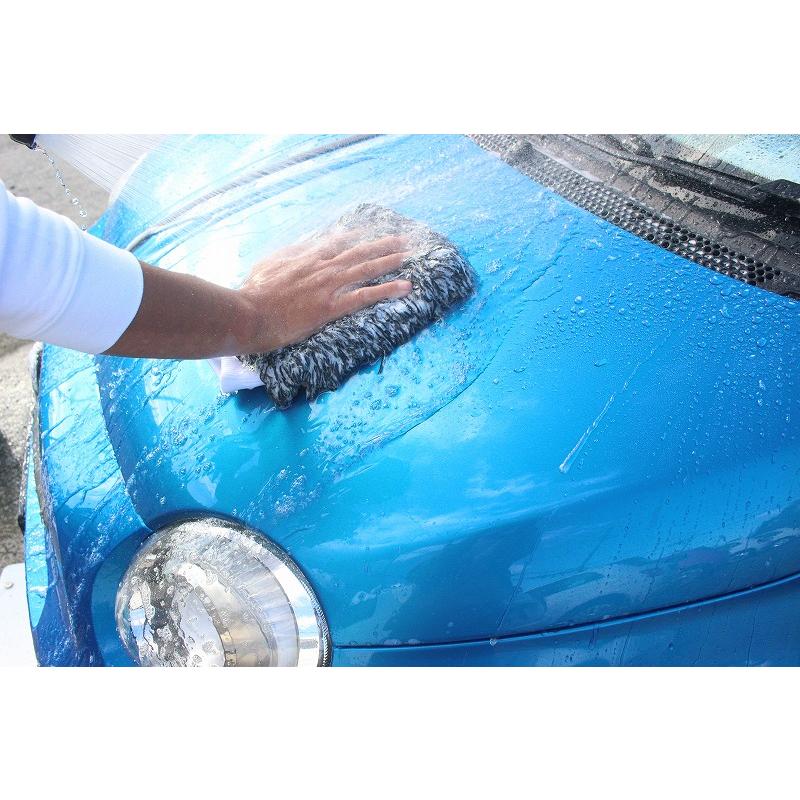FJファクトリー 洗車用 グローブ 泡洗車 ロングファイバーでもこもこ泡が簡単に やさしい洗いここち｜fj-factory｜04