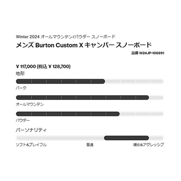 BURTON バートン スノーボード 板 CUSTOM X 23-24 モデル｜fjanck2｜07