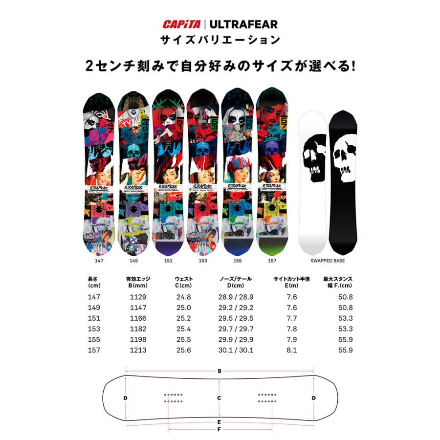 capita ULTRAFEAR 24-25 スノーボード　新品　157cm CAPITA キャピタ スノーボード 板 ULTRAFEAR 24-25 モデル : F