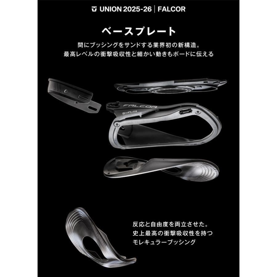 25-26UNION FALCOR ビンディング ブラック UNION ユニオン スノーボード ビンディング FALCOR 25-26 モデル : F