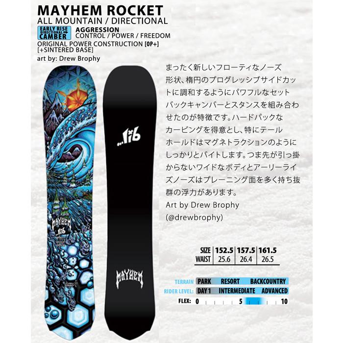 LIBTECH リブテック スノーボード 板 MAYHEM ROCKET 26-27 モデル : F