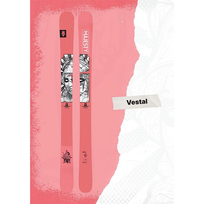 中古品 Majesty マジェスティ スキー板 Vestal 板単品 23-24 モデル レディース 【TMF1222502161】(43010円)
