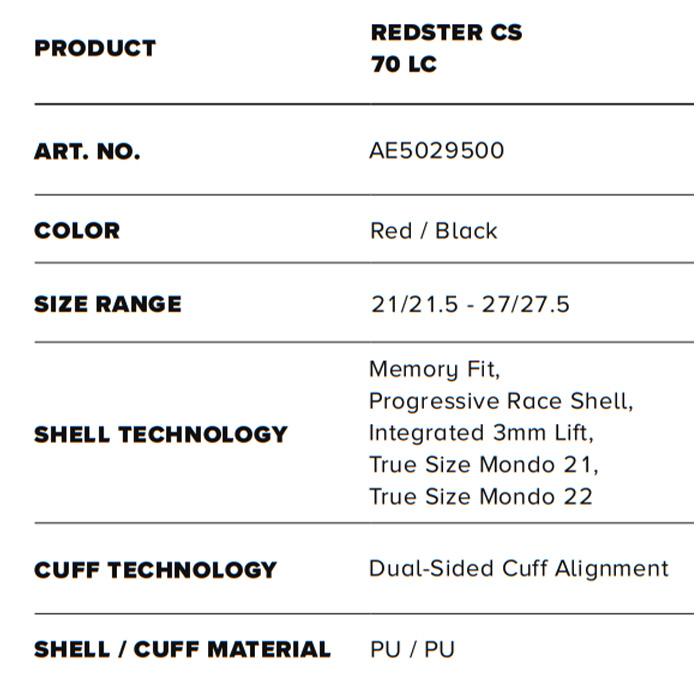 ATOMIC REDSTER CS 70 LC スキー ブーツ 24/24.5 ATOMIC REDSTER CS 70 LC スキー ブーツ 24/24.5 Atomic Redster