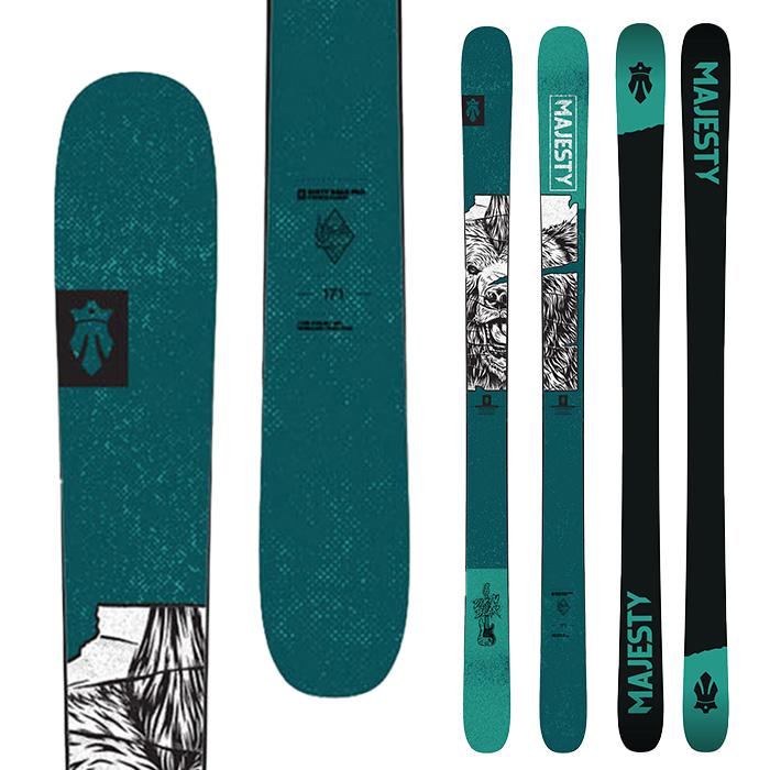 MAJESTY スキー板 178cm チロリアバインディング付き Majesty【BLADES99 + PR11 GW BLACK/WHITE】マジェスティ スキー板