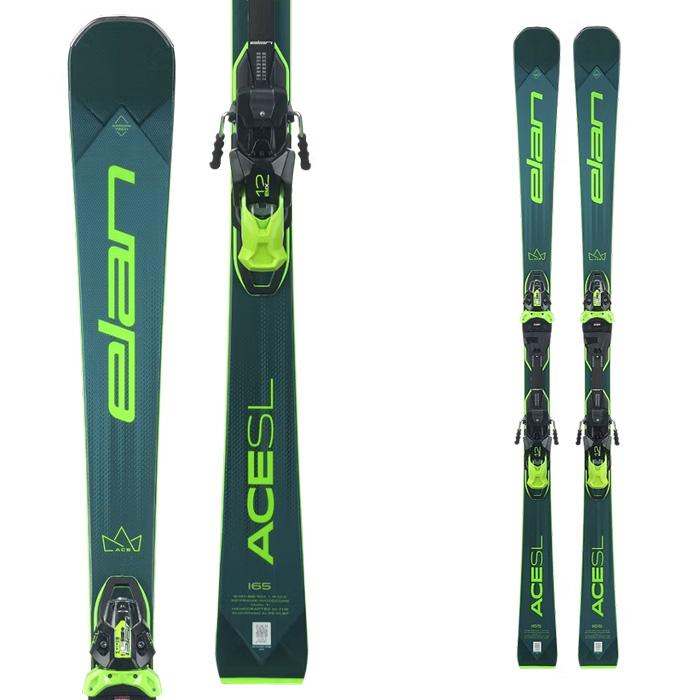 ELAN エラン スキー板 ACE SL FUSION X + EMX 12.0 GW BLK/GRN