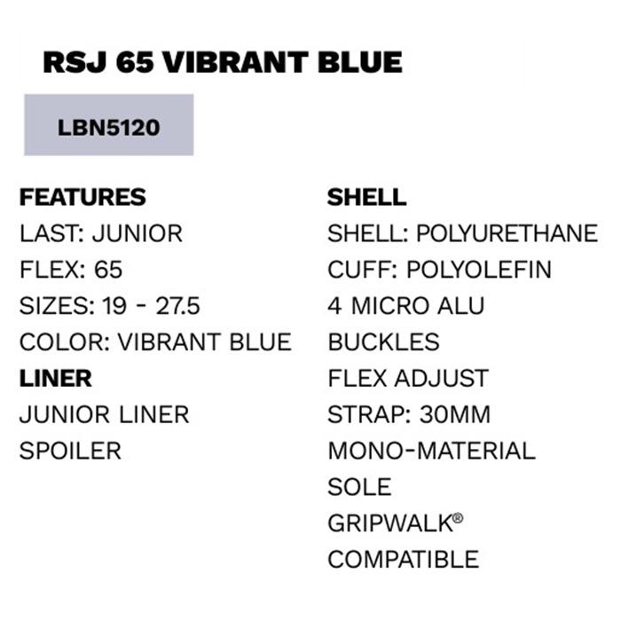 LANGE ラング スキーブーツ RSJ 65_VIBRANT BLUE 25-26 モデル